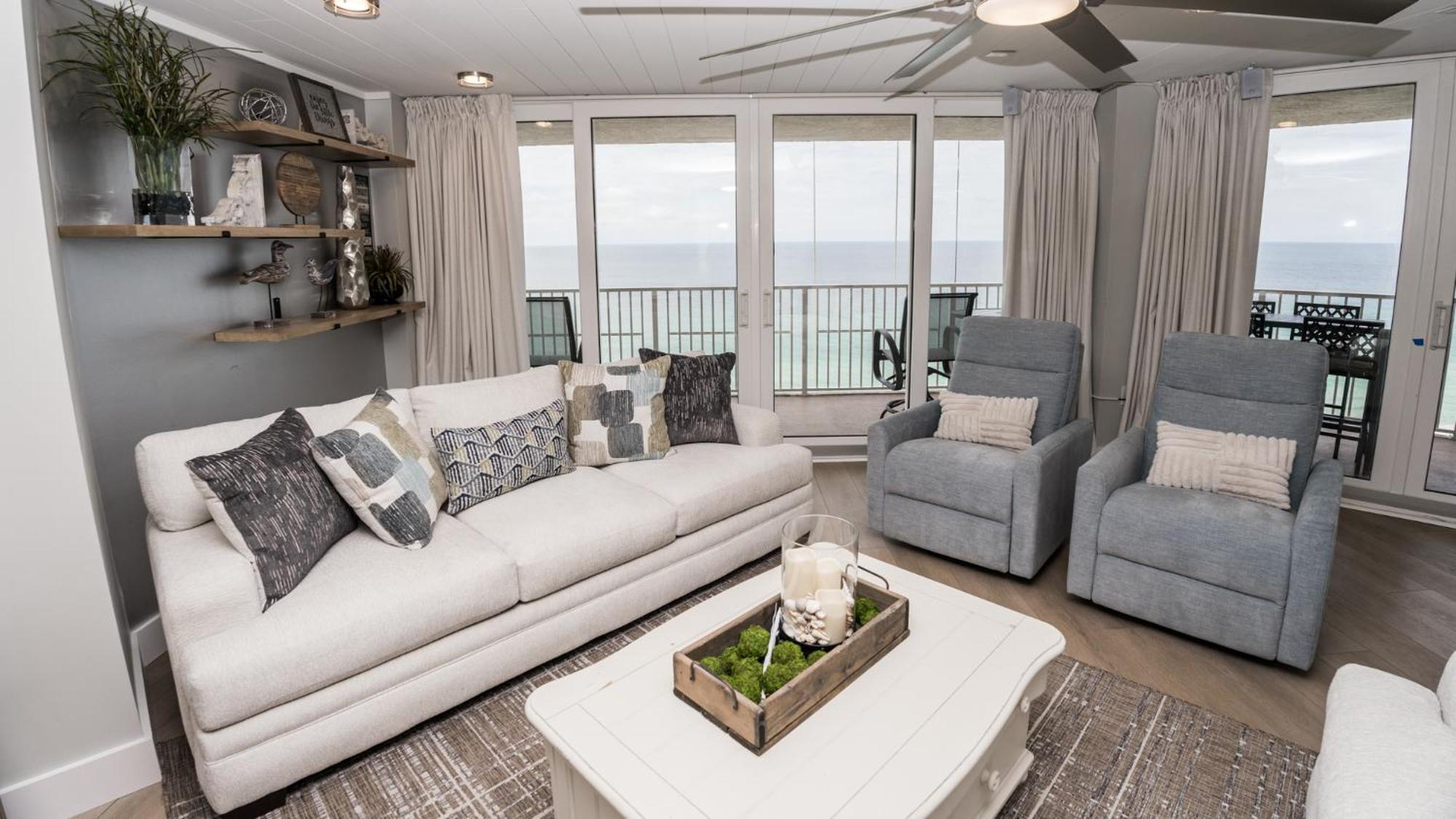 New Rental - 3Br 3Ba Corner Beachfront - 2024 Remodel - 3 Pools, Tiki Hut, Gym, Tennis Panama City Beach Εξωτερικό φωτογραφία